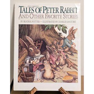 Peter Rabbit Large Hardcover Book Beatrix Potter Santore Illustrated 1986 Easter